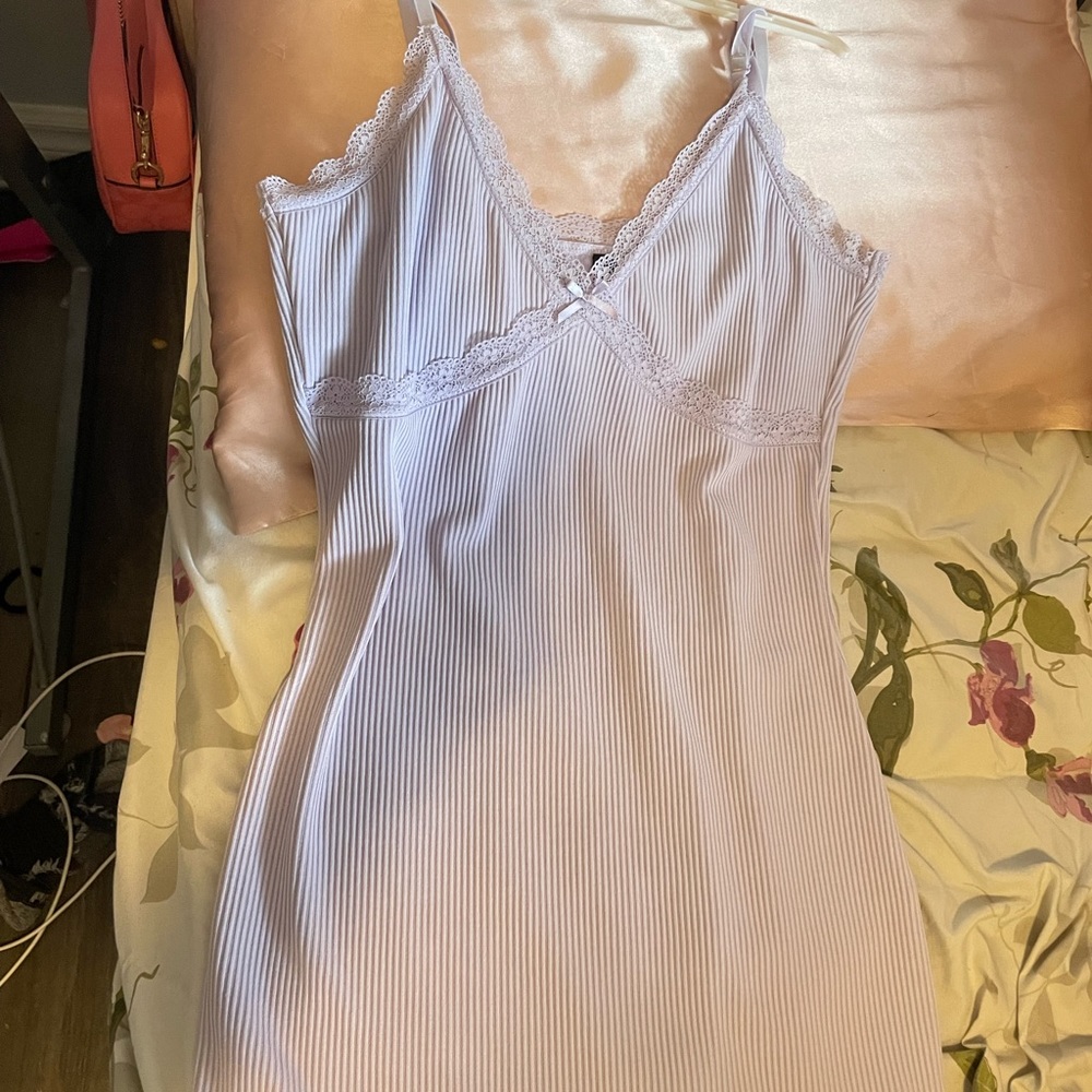 Purple lace fit dress